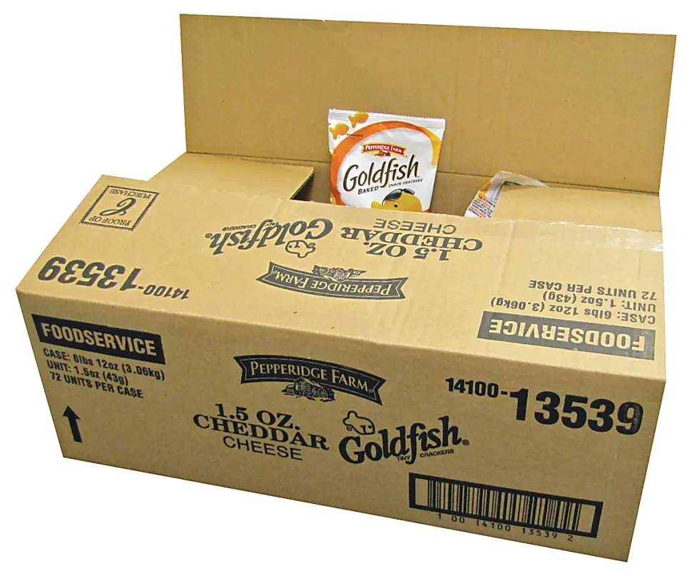 Pepperidge Farm® Goldfish® Baked Crackers, Cheddar, 1.5 Oz, Carton Of 72