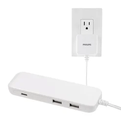 Philips 3-Port USB Extension Bar, 6', White