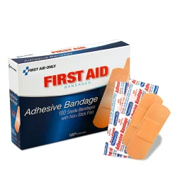 PhysiciansCare First Aid Plastic Bandages, 1" x 3", Box Of 100