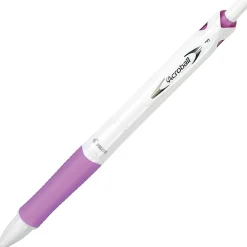 Pilot® Acroball Retractable Pens, Fine Point, 0.7 mm, White Barrel, Black Ink, Pack Of 5 Pens