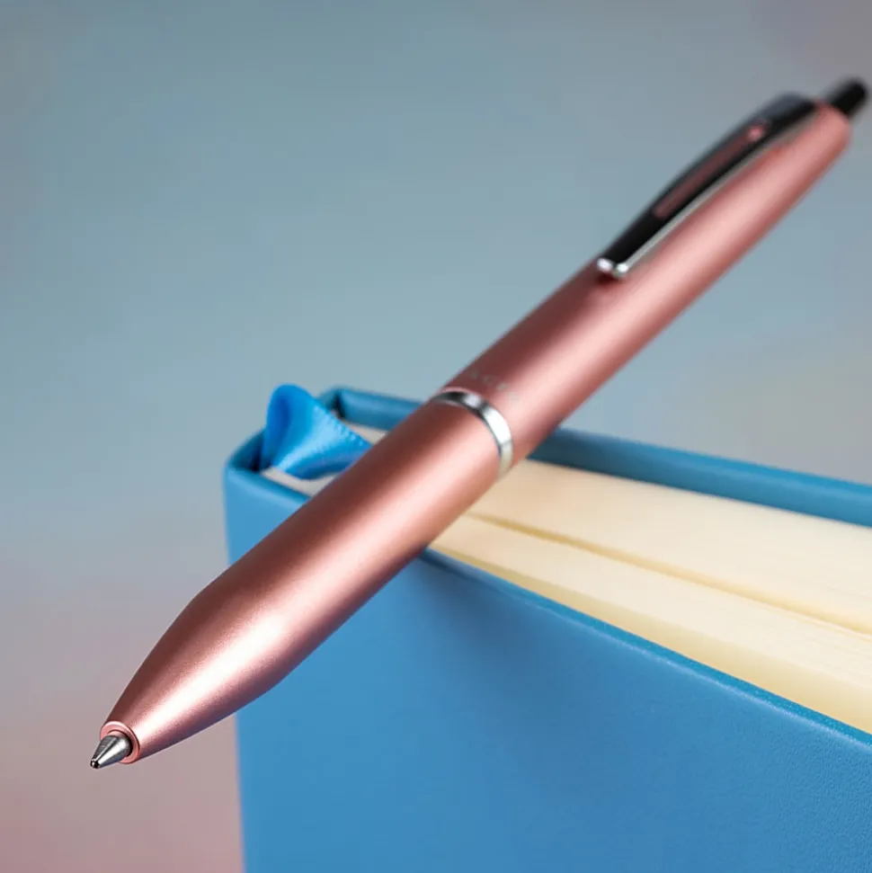 Pilot® Acroball 1000 Ultra-Premium Ballpoint Pen, Fine Point, 0.7 mm, Rose Gold Barrel, Black Ink