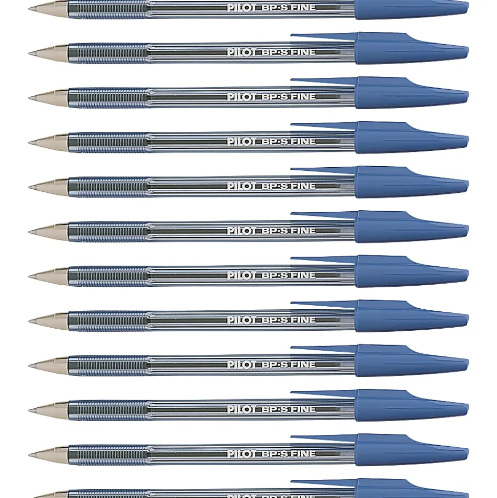 Pilot® Better™ Ballpoint Pens, Fine Point, 0.7 mm, Blue Barrel, Blue Ink, Pack Of 12