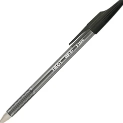 Pilot® Better™ Ballpoint Pens, Fine Point, 0.7 mm, Black Barrel, Black Ink, Pack Of 12
