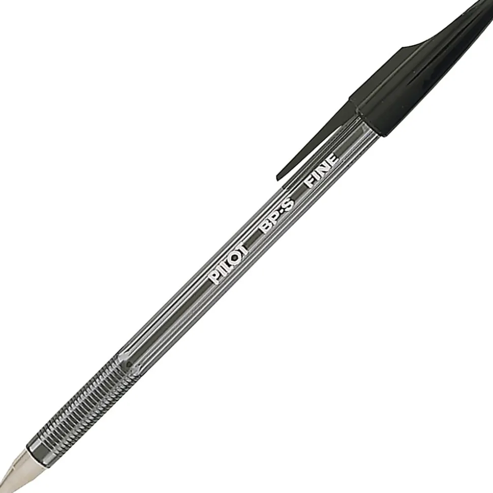 Pilot® Better™ Ballpoint Pens, Fine Point, 0.7 mm, Black Barrel, Black Ink, Pack Of 12