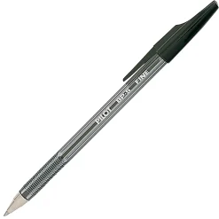 Pilot® Better™ Ballpoint Pens, Fine Point, 0.7 mm, Black Barrel, Black Ink, Pack Of 12