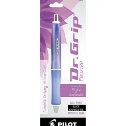 Pilot® Dr. Grip™ Retractable Ballpoint Pen, Medium Point, 1.0 mm, Purple Barrel, Black Ink