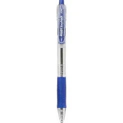 Pilot® EasyTouch Retractable Ballpoint Pens, Fine Point, 0.7 mm, Clear Barrel, Blue Ink, Pack Of 12