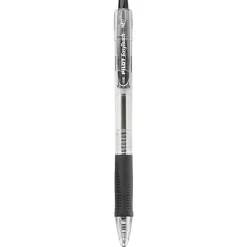 Pilot® EasyTouch Retractable Ballpoint Pens, Medium Point, 1.0 mm, Clear Barrel, Black Ink, Pack Of 12, 32220
