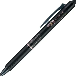 Pilot® FriXion® Ball Clicker Erasable Retractable Gel Pens, Pack of 3, Bold Point, 1.0 mm, Black Barrels, Black Ink