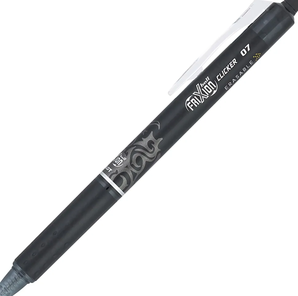 Pilot® FriXion® Ball Clicker Erasable Retractable Gel Pens, Pack of 3, Fine Point, 0.7mm, Assorted Barrels, Assorted Ink