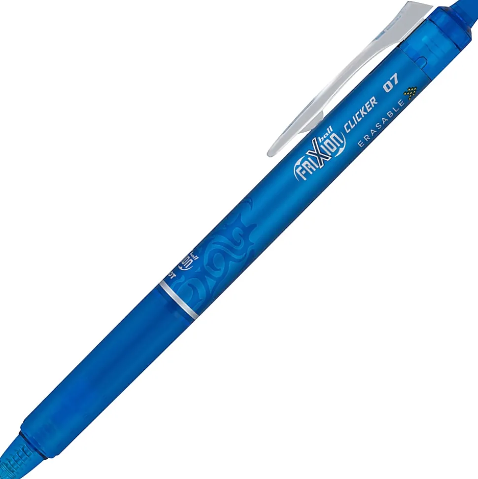 Pilot® FriXion® Ball Clicker Erasable Retractable Gel Pens, Pack of 3, Fine Point, 0.7mm, Assorted Barrels, Assorted Ink