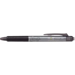 Pilot® FriXion® Ball Clicker Erasable Retractable Gel Pens, Pack of 3, Fine Point, 0.7 mm, Black Barrels, Black Ink