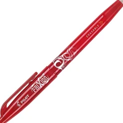 Pilot® FriXion® Ball Erasable Gel Pens, Pack of 12, Fine Point, 0.7 mm, Red Barrel, Red Ink