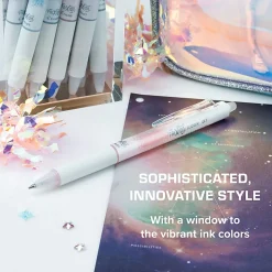 Pilot FriXion Clicker Aura Retractable Erasable Gel Ink Pens, Fine Point, 0.7mm, White Barrel, Assorted Ink, Pack of 3 Pens