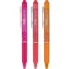 Pilot FriXion Clicker Vibe Glow Retractable Erasable Gel Ink Pens, Fine Point, 0.7mm, Assorted Barrels, Assorted Inks, Pack of 3 Pens