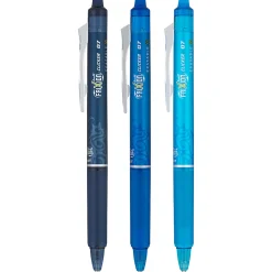 Pilot FriXion Clicker Vibe Retractable Erasable Gel Ink Pens, Fine Point, 0.7mm, Assorted Barrels, Assorted Ink, Pack of 3 Pens, 22544