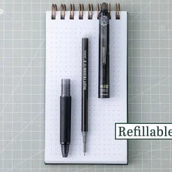 Pilot® FriXion® Synergy Clicker Erasable Retractable Gel Pen, Extra Fine Point, 0.5mm, Black Barrel, Black Ink