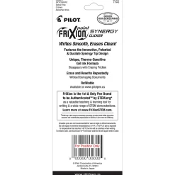 Pilot® FriXion® Synergy Clicker Erasable Retractable Gel Pens, Pack of 3, Extra-Fine Point, 0.5 mm, Black Barrel, Assorted Inks