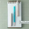 Pilot FriXion Waai Retractable Erasable Gel Ink Pen, Extra Fine Point, 0.5mm, Beige Barrel, Aqua Blue Ink, Single Pen