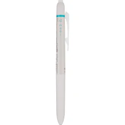 Pilot FriXion Waai Retractable Erasable Gel Ink Pen, Extra Fine Point, 0.5mm, Beige Barrel, Aqua Blue Ink, Single Pen