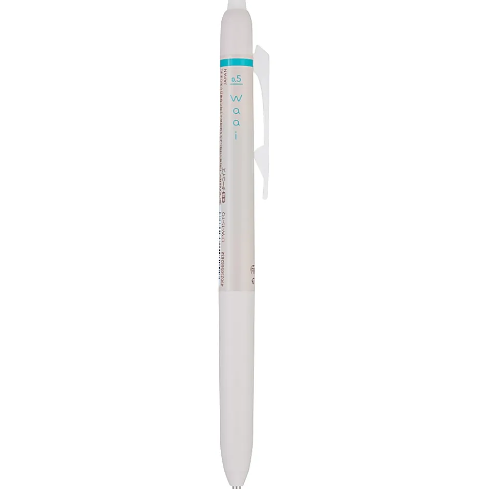 Pilot FriXion Waai Retractable Erasable Gel Ink Pen, Extra Fine Point, 0.5mm, Beige Barrel, Aqua Blue Ink, Single Pen