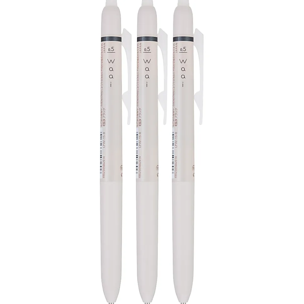 Pilot FriXion Waai Retractable Erasable Gel Ink Pens, Extra Fine Point, 0.5mm, Beige Barrels, Black Ink, Pack of 3 Pens