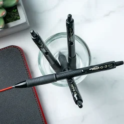 Pilot G2 Edge Gel Pen, Fine Point, 0.7 mm, Black Barrel, Black Ink