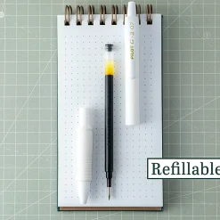Pilot G2 Edge White Retractable Premium Gel Pen, Fine Point, 0.7mm, White Barrel, Black Ink, Single Pen