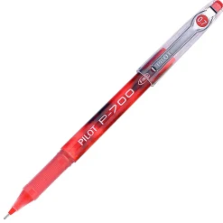 Pilot® Gel Ink Rollerball Pens, P-700, Fine Point, 0.7 mm, Red Barrel, Red Ink, Pack Of 12 Pens