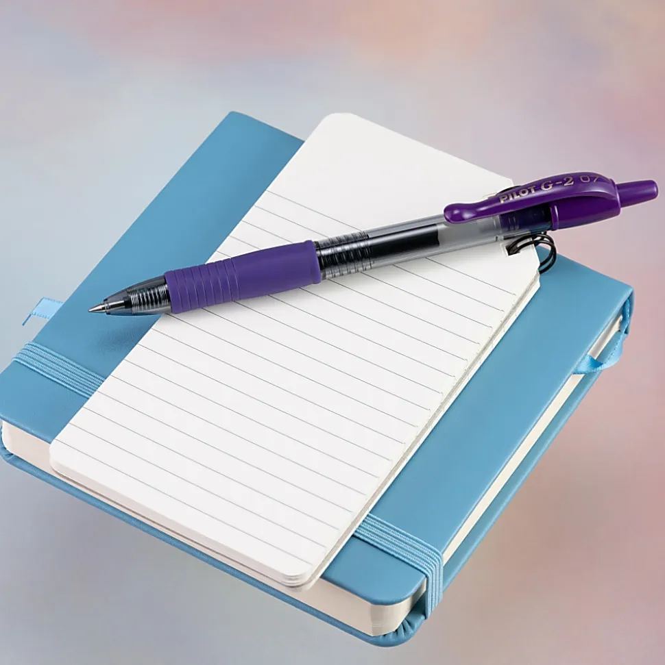 Pilot G2 Gel Pen, Fine Point, 0.7 mm, Clear Barrel, Grape Ink