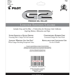 Pilot G2 Gel Pens, Fine Point, 0.7mm, Translucent Barrels, Assorted Inks, Pack Of 10 Pens