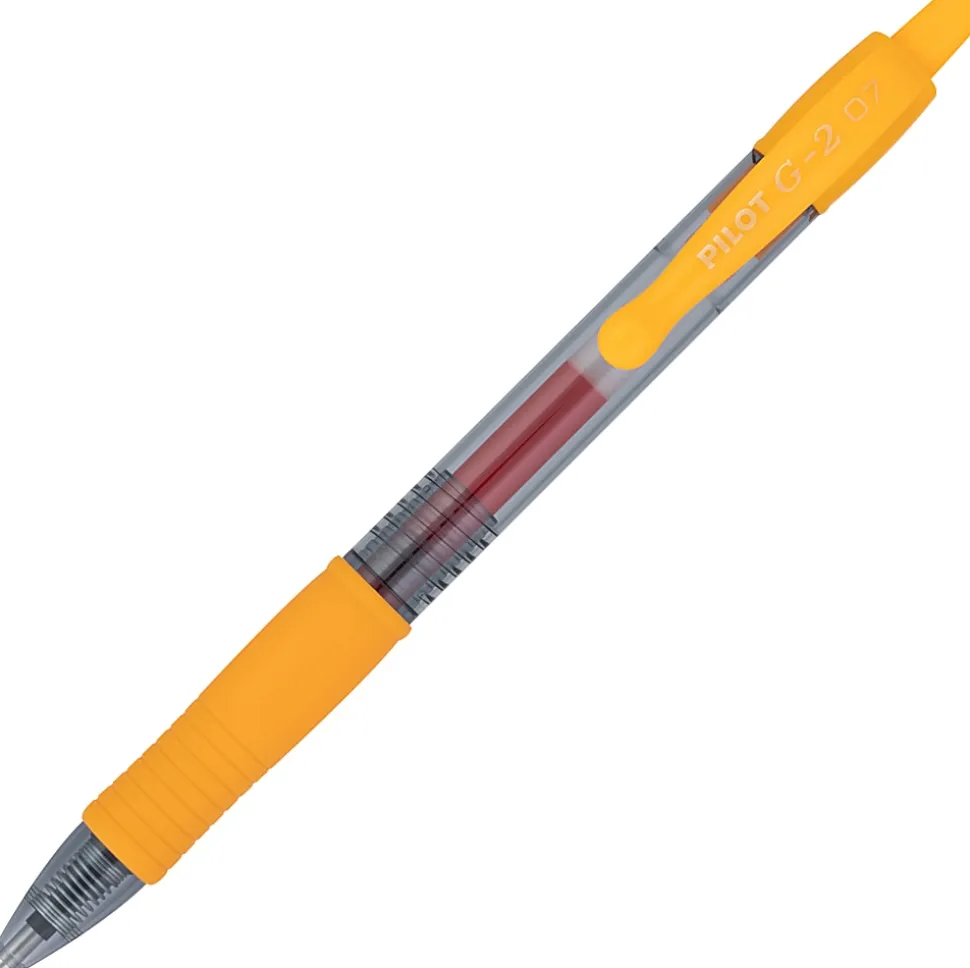 Pilot G2 Inspiration Gel Pens, Fine Point, 0.7 mm, Clear Barrels, Assorted Ink, Tub Of 36 Pens