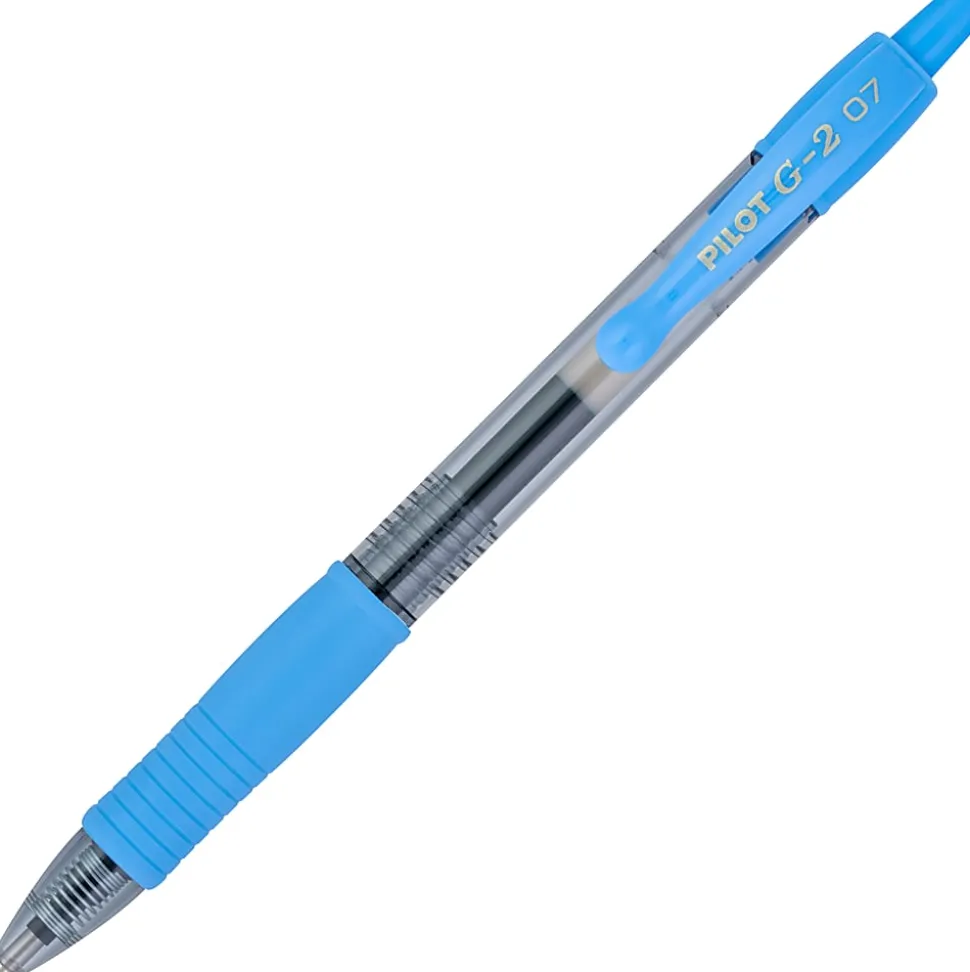 Pilot G2 Inspiration Gel Pens, Fine Point, 0.7 mm, Clear Barrels, Assorted Ink, Tub Of 36 Pens