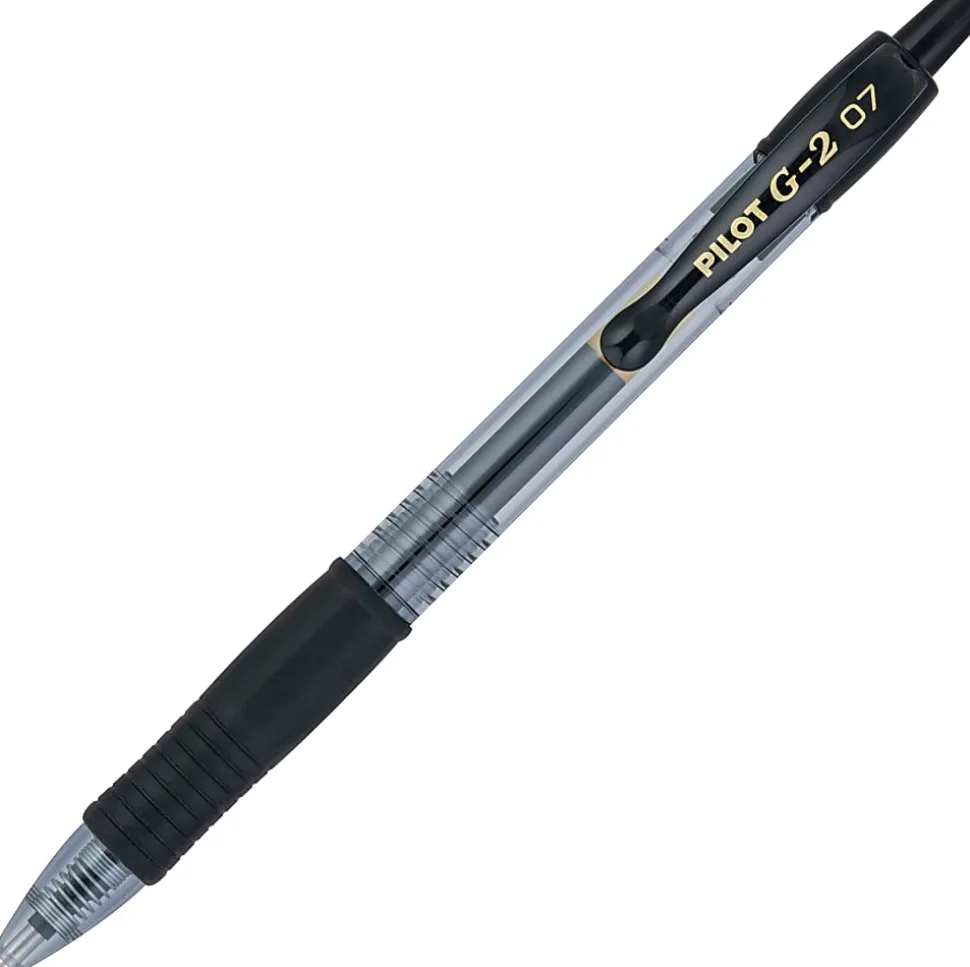 Pilot G2 Inspiration Gel Pens, Fine Point, 0.7 mm, Clear Barrels, Assorted Ink, Tub Of 36 Pens