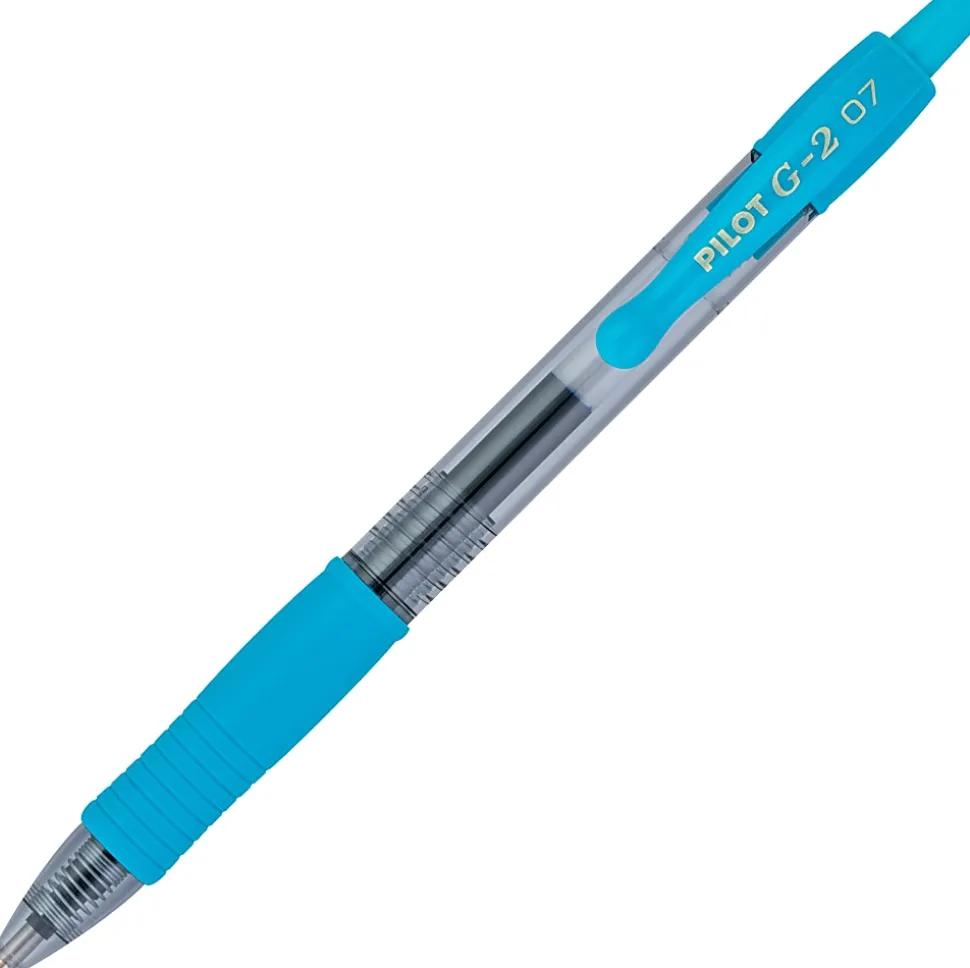 Pilot G2 Inspiration Gel Pens, Fine Point, 0.7 mm, Clear Barrels, Assorted Ink, Tub Of 36 Pens