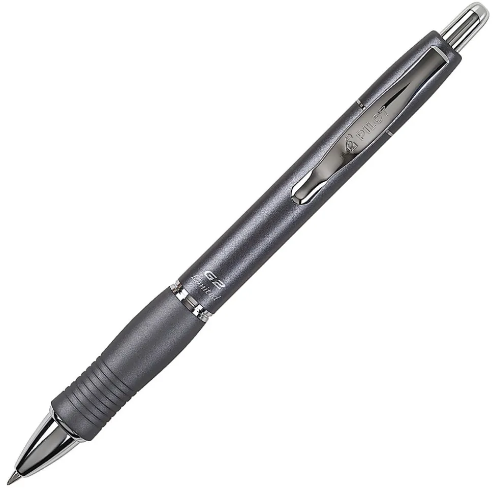 Pilot G2 Limited Retractable Gel Ink Roller Pen, Fine Point, 0.7 mm, Assorted Barrels, Black Ink