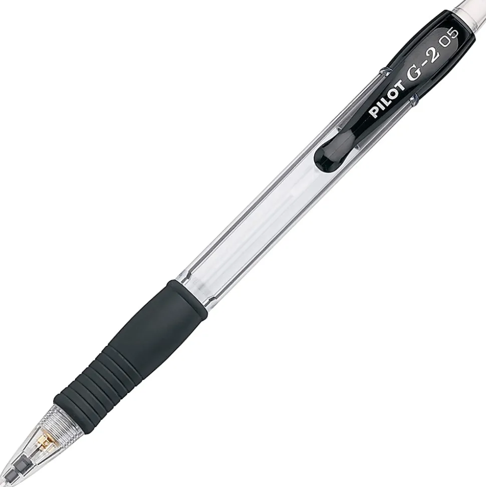 Pilot® G-2® Mechanical Pencils, 0.5mm, #2 Lead, Clear Barrel, Pack Of 12