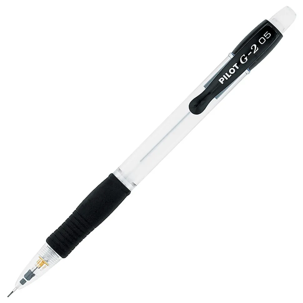 Pilot® G-2® Mechanical Pencils, 0.5mm, #2 Lead, Clear Barrel, Pack Of 12