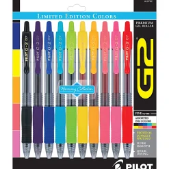 Pilot G2 Retractable Premium Gel Pens, Fine Point, 0.7mm, Assorted Inks, Pack of 10 Pens (Limited Edition)