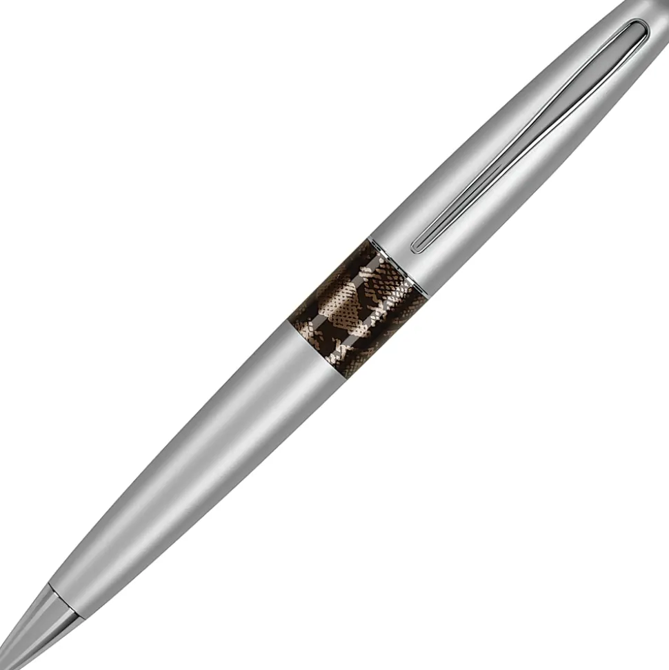Pilot® MR Animal Collection Premium Ballpoint Pen, Medium Point, 1.0 mm, Silver/Python Barrel, Black Ink