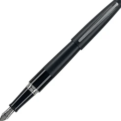 Pilot® MR Fountain Pen, Metropolitan Collection, Classic Design, Medium Nib, Black Barrel, Black Ink