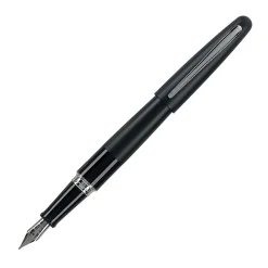 Pilot® MR Fountain Pen, Metropolitan Collection, Classic Design, Medium Nib, Black Barrel, Black Ink