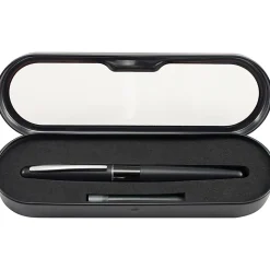Pilot® MR Fountain Pen, Metropolitan Collection, Classic Design, Medium Nib, Black Barrel, Black Ink