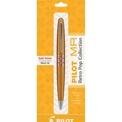 Pilot® MR Retro Pop Collection Premium Ballpoint Pen, Medium Point, 1.0 mm, Orange Barrel, Black Ink