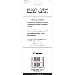 Pilot® MR Retro Pop Collection Premium Ballpoint Pen, Medium Point, 1.0 mm, Orange Barrel, Black Ink