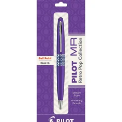 Pilot® MR Retro Pop Collection Premium Ballpoint Pen, Medium Point, 1.0 mm, Purple Barrel, Black Ink