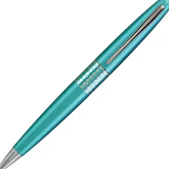 Pilot® MR Retro Pop Collection Premium Ballpoint Pen, Medium Point, 1.0 mm, Turquoise Barrel, Black Ink