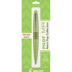Pilot® MR Retro Pop Collection Premium Ballpoint Pen, Medium Point, 1.0 mm, Green Barrel, Black Ink