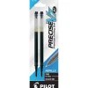 Pilot® Precise™ Liquid Ink Retractable Rollerball Refills, V7, 0.7 mm, Fine Point, Black, Pack Of 2