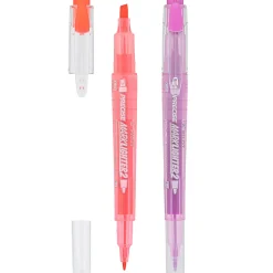 Pilot Precise Marklighter2 Dual Tip Highlighter And Creative Markers, Chisel/Extra Fine Tips, Assorted, Pack Of 2 Highlighters